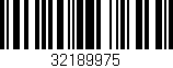 Código de barras (EAN, GTIN, SKU, ISBN): '32189975'