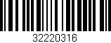 Código de barras (EAN, GTIN, SKU, ISBN): '32220316'