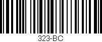 Código de barras (EAN, GTIN, SKU, ISBN): '323-BC'