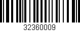 Código de barras (EAN, GTIN, SKU, ISBN): '32360009'