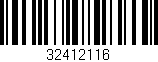 Código de barras (EAN, GTIN, SKU, ISBN): '32412116'