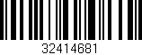 Código de barras (EAN, GTIN, SKU, ISBN): '32414681'