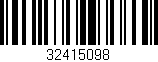 Código de barras (EAN, GTIN, SKU, ISBN): '32415098'