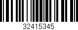 Código de barras (EAN, GTIN, SKU, ISBN): '32415345'