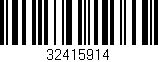Código de barras (EAN, GTIN, SKU, ISBN): '32415914'
