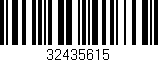 Código de barras (EAN, GTIN, SKU, ISBN): '32435615'