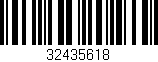 Código de barras (EAN, GTIN, SKU, ISBN): '32435618'