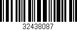 Código de barras (EAN, GTIN, SKU, ISBN): '32438087'