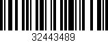 Código de barras (EAN, GTIN, SKU, ISBN): '32443489'