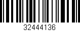 Código de barras (EAN, GTIN, SKU, ISBN): '32444136'