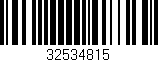 Código de barras (EAN, GTIN, SKU, ISBN): '32534815'