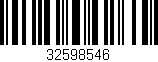 Código de barras (EAN, GTIN, SKU, ISBN): '32598546'