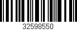 Código de barras (EAN, GTIN, SKU, ISBN): '32598550'