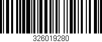 Código de barras (EAN, GTIN, SKU, ISBN): '326019280'