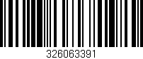 Código de barras (EAN, GTIN, SKU, ISBN): '326063391'