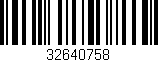 Código de barras (EAN, GTIN, SKU, ISBN): '32640758'