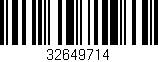 Código de barras (EAN, GTIN, SKU, ISBN): '32649714'