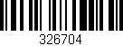 Código de barras (EAN, GTIN, SKU, ISBN): '326704'