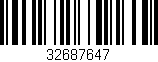 Código de barras (EAN, GTIN, SKU, ISBN): '32687647'