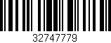 Código de barras (EAN, GTIN, SKU, ISBN): '32747779'