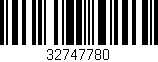 Código de barras (EAN, GTIN, SKU, ISBN): '32747780'