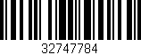 Código de barras (EAN, GTIN, SKU, ISBN): '32747784'
