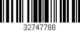 Código de barras (EAN, GTIN, SKU, ISBN): '32747788'