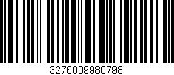 Código de barras (EAN, GTIN, SKU, ISBN): '3276009980798'