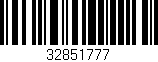 Código de barras (EAN, GTIN, SKU, ISBN): '32851777'