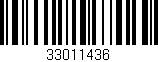 Código de barras (EAN, GTIN, SKU, ISBN): '33011436'