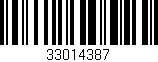 Código de barras (EAN, GTIN, SKU, ISBN): '33014387'