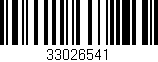 Código de barras (EAN, GTIN, SKU, ISBN): '33026541'