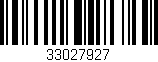 Código de barras (EAN, GTIN, SKU, ISBN): '33027927'
