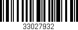 Código de barras (EAN, GTIN, SKU, ISBN): '33027932'