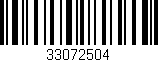 Código de barras (EAN, GTIN, SKU, ISBN): '33072504'