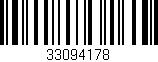 Código de barras (EAN, GTIN, SKU, ISBN): '33094178'