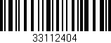 Código de barras (EAN, GTIN, SKU, ISBN): '33112404'