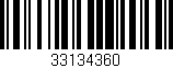 Código de barras (EAN, GTIN, SKU, ISBN): '33134360'
