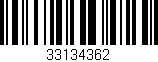 Código de barras (EAN, GTIN, SKU, ISBN): '33134362'