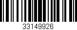 Código de barras (EAN, GTIN, SKU, ISBN): '33149926'