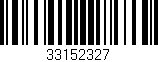 Código de barras (EAN, GTIN, SKU, ISBN): '33152327'