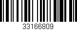 Código de barras (EAN, GTIN, SKU, ISBN): '33166809'