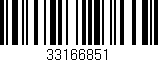 Código de barras (EAN, GTIN, SKU, ISBN): '33166851'