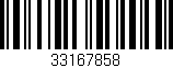 Código de barras (EAN, GTIN, SKU, ISBN): '33167858'