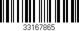 Código de barras (EAN, GTIN, SKU, ISBN): '33167865'