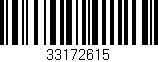 Código de barras (EAN, GTIN, SKU, ISBN): '33172615'