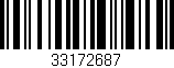 Código de barras (EAN, GTIN, SKU, ISBN): '33172687'