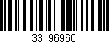 Código de barras (EAN, GTIN, SKU, ISBN): '33196960'