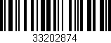 Código de barras (EAN, GTIN, SKU, ISBN): '33202874'