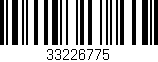 Código de barras (EAN, GTIN, SKU, ISBN): '33226775'